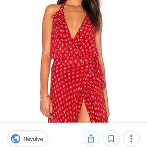 Red halter bodysuit. Worn once.